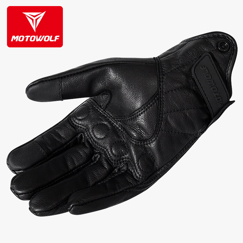 Găng tay da đi xe máy MOTOWOLF chính hãng - Ảnh 4