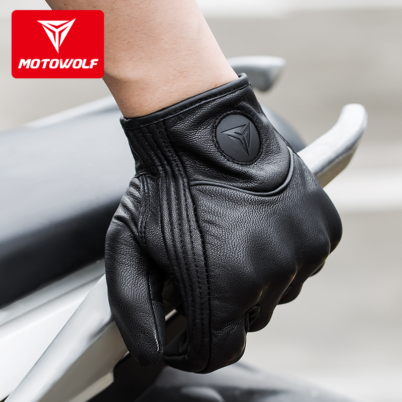 Găng tay da đi xe máy MOTOWOLF chính hãng - Ảnh 3