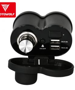 Alternative view of Bộ sạc điện thoại gắn xe máy có báo voltage Motowolf