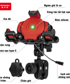 Alternative view of Giá đỡ điện thoại chống rung Motowolf thế hệ mới MDL2832