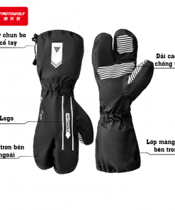 Alternative view of Bao tay chống mưa Motowolf đi xe máy xe đạp WPG1