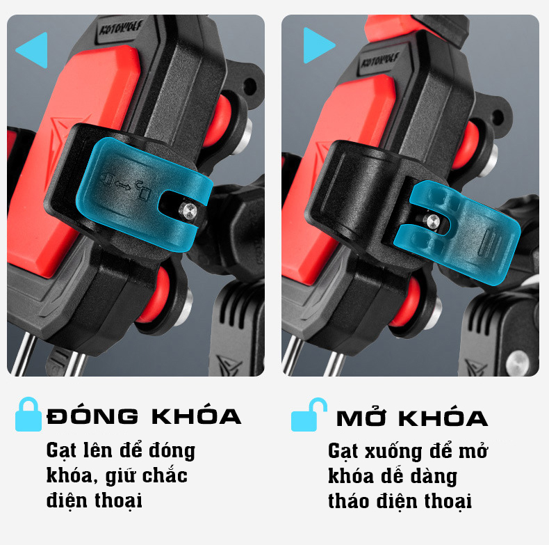 Giá đỡ điện thoại MOTOWOLF MH2 chống rung siêu chắc chắn - Ảnh 6
